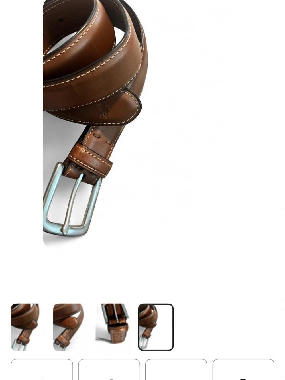 New Polo Ralph Lauren Brown Leather Belt Retail$ $79